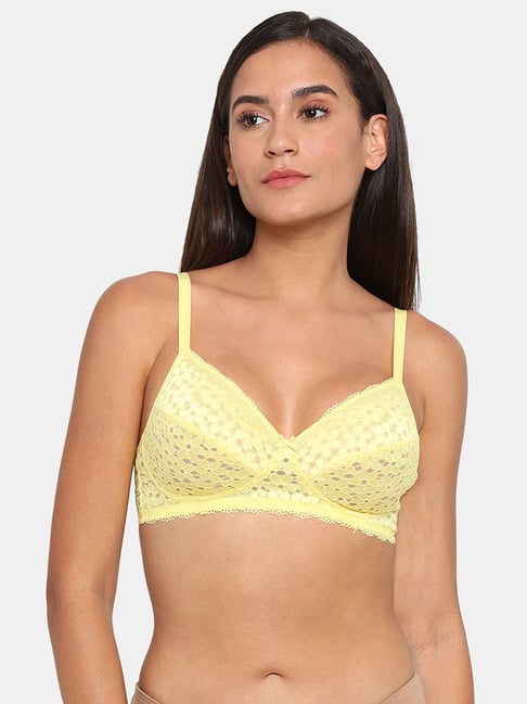 Buy Zivame Yellow Non-wired Non-padded Full Coverage Bra for Women