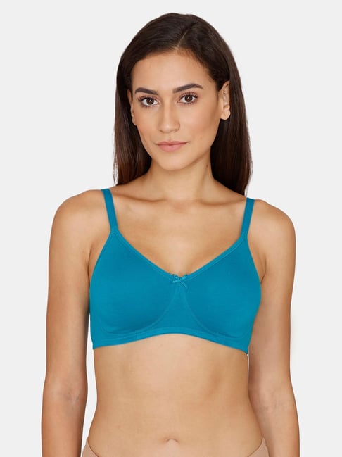Buy Zivame Non Padded Cotton T Shirt Bra - Black Online at Low