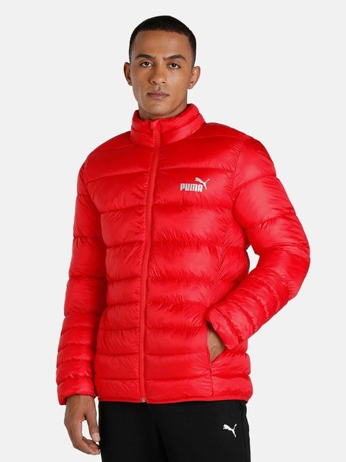 Buy Puma Red Regular Fit Bomber Jacket for Men Online @ Tata CLiQ