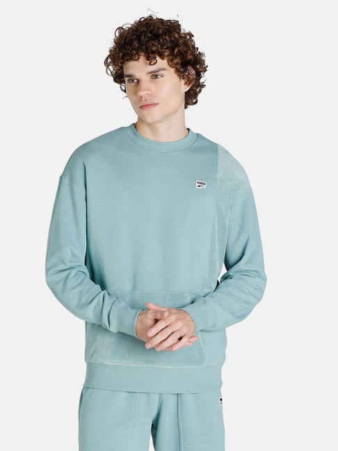 Buy Puma Light Blue Relaxed Fit Sweatshirt for Men Online Tata CLiQ