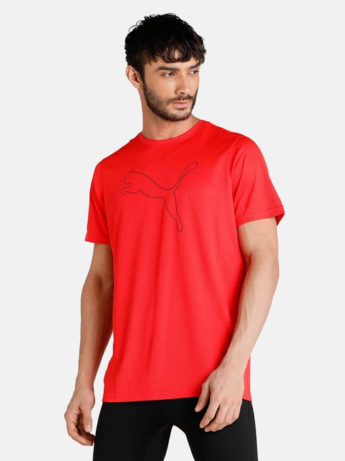 Puma Performance Red Printed T-Shirt