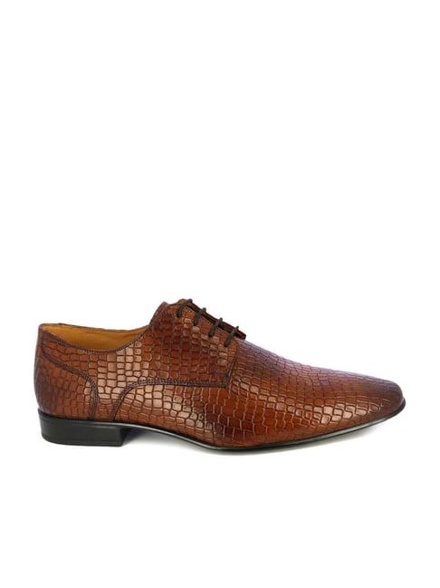 Alberto Torresi Men's Tan Derby Shoes