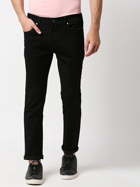 High Star Black Mid Rise Slim Fit Jeans