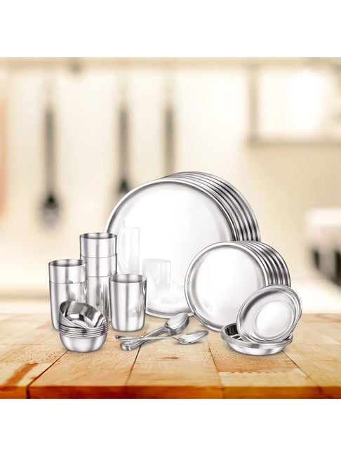 Buy JUDGE Silver Stainless Steel Dinner Set at Best Price Tata CLiQ
