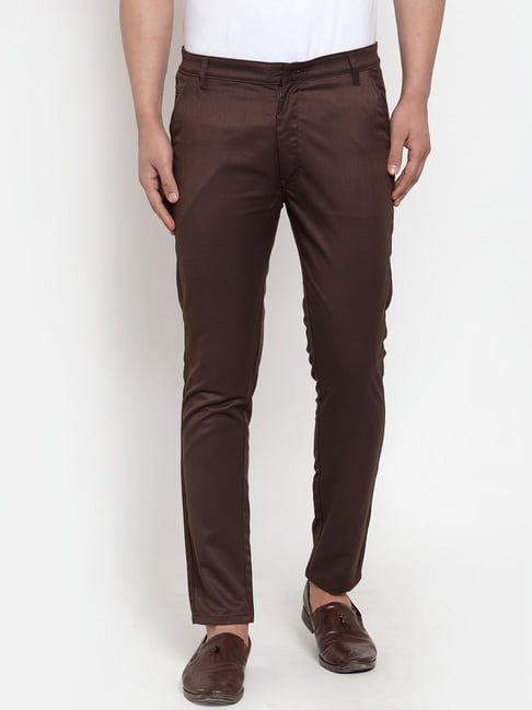 Italian Walnut Brown Cotton Stretch Pants – StudioSuits