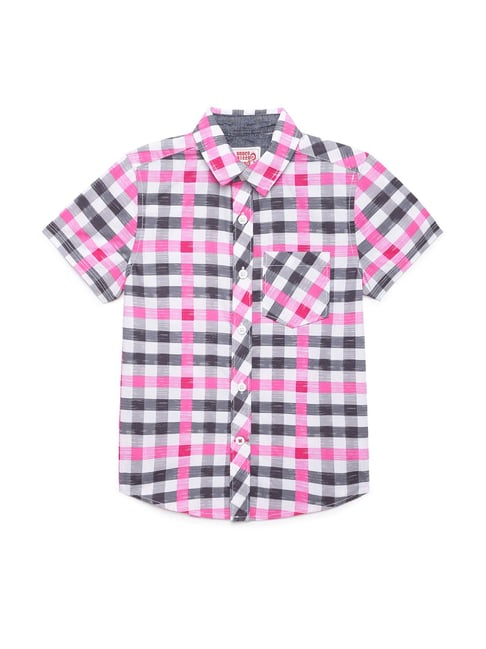 Under Fourteen Only Boys Multicolor Checks Shirt-picture-12