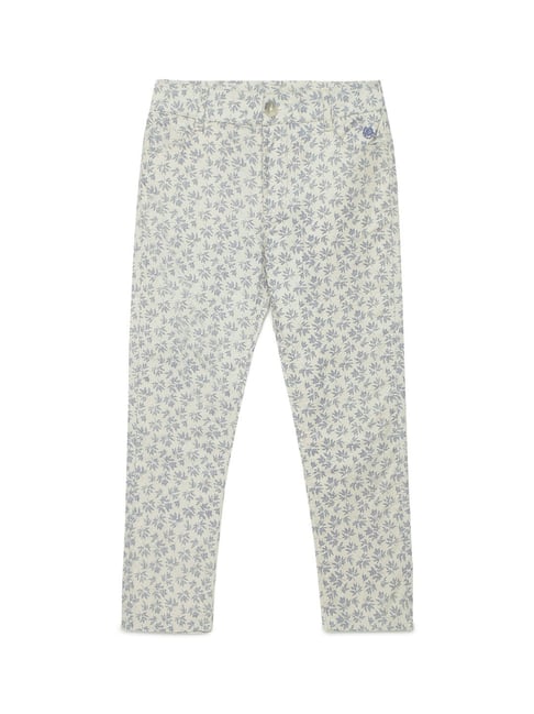 White Printed Sharara Pants For Girls Design by Fayon Kids at Pernia's Pop  Up Shop 2024