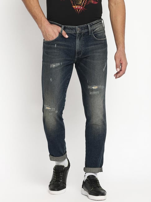 Wrangler Blue Slim Fit Low Rise Jeans