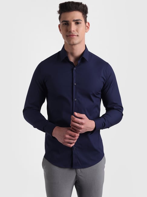 United Colors of Benetton Navy Slim Fit Shirt