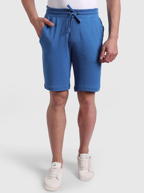 United Colors of Benetton Blue Regular Fit Shorts-picture-37