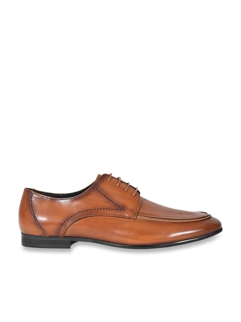 Cobblerz Men's Tan Derby Shoes