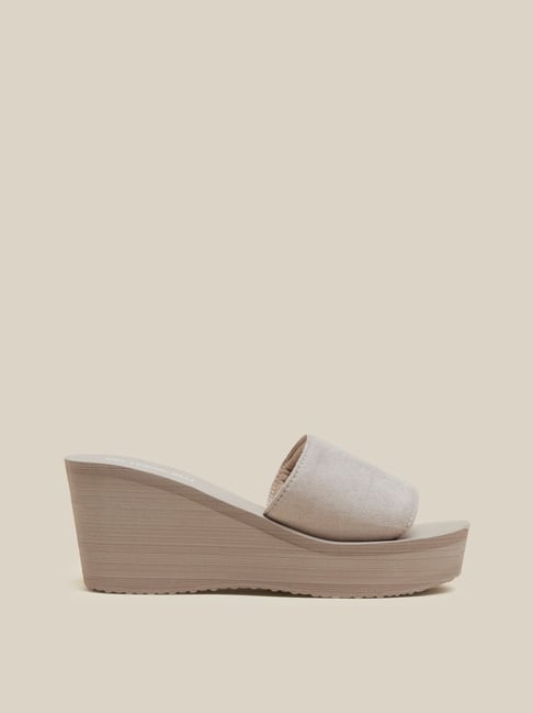 Taupe 2025 wedge sandals