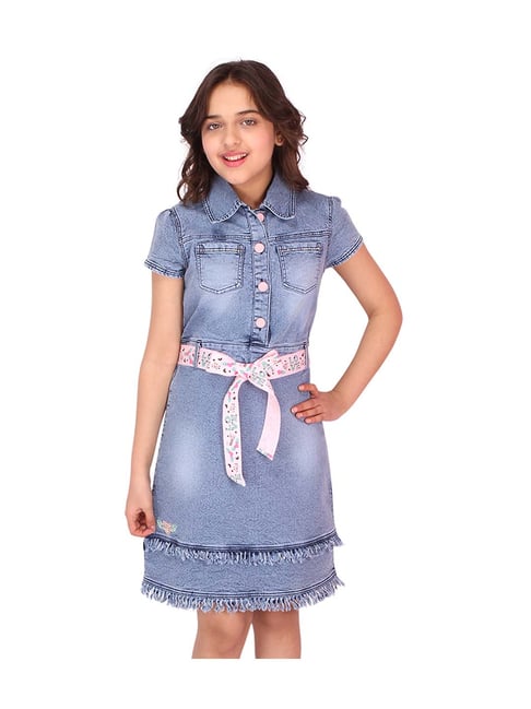 Cutecumber Kids Blue Washed Dress