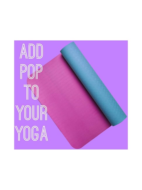 Boldfit Pink & Green Yoga Mat for Women and Men (10mm)
