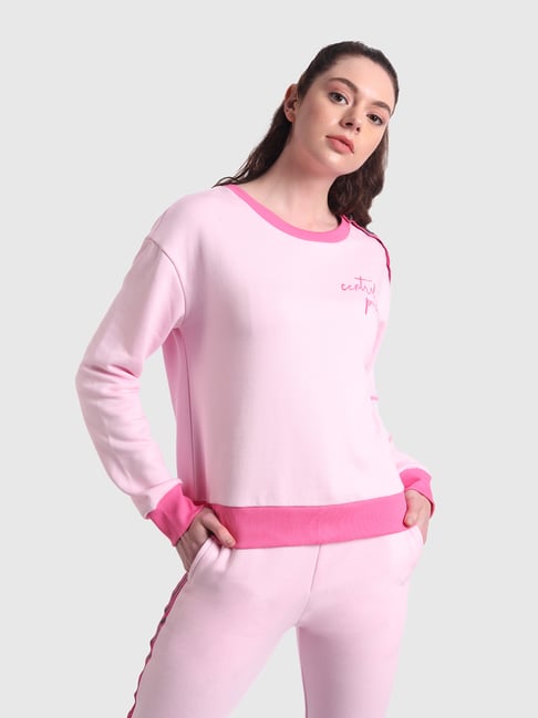 United Colors of Benetton Pink Embroidered Sweatshirt