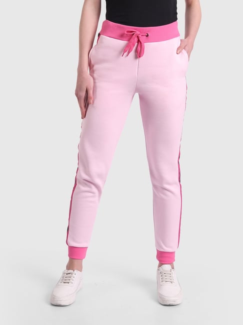 Buy United Colors of Benetton Pink Striped Joggers for Women's