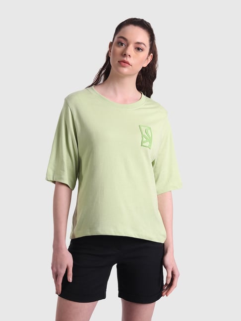 United Colors of Benetton Green Half Sleeves T-Shirt