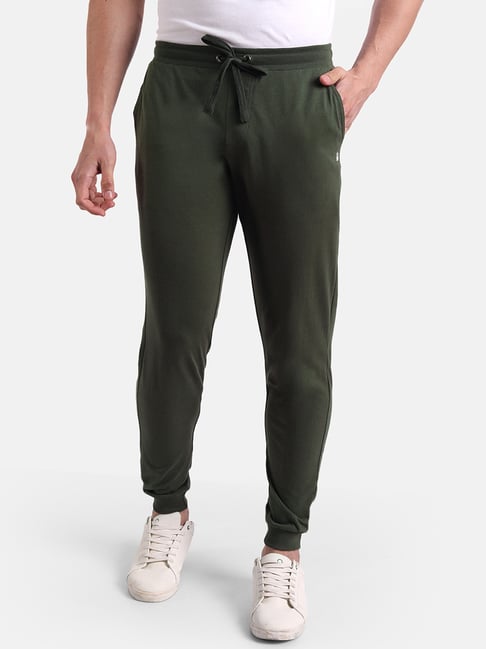 Buy IVOC Green Regular Fit Cotton Jogger Pants for Men's Online @ Tata CLiQ