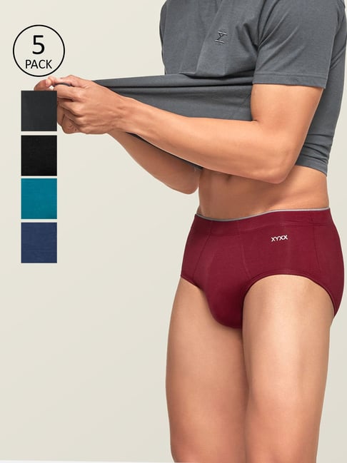 Buy XYXX Multicolor Snug Fit Briefs - Pack of 5 for Men's Online @ Tata CLiQ
