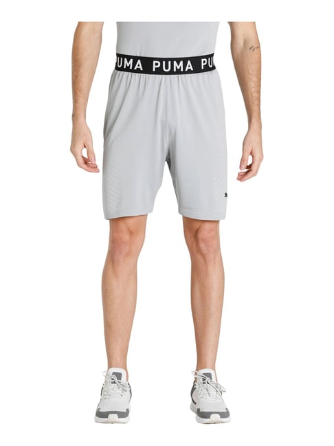 Puma Grey Self Pattern Regular Fit Shorts