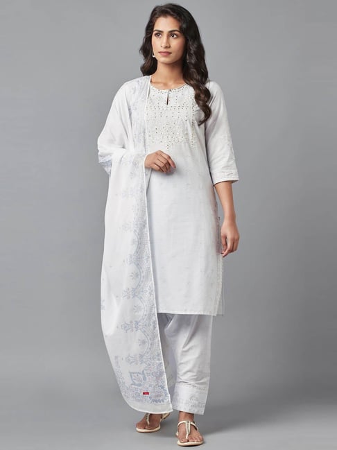 GRAND Women's Cotton Stylish White (Plain/Soild) Straight Kurtis -Pack of 1  : Amazon.in: Fashion