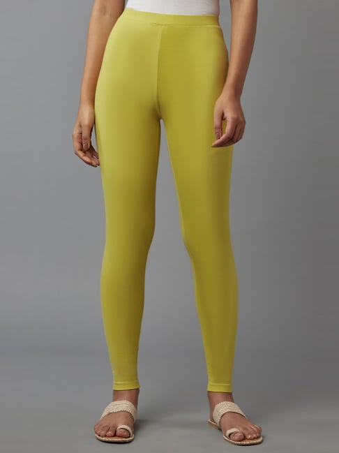 Buy W Yellow Regular Fit Tights for Women Online @ Tata CLiQ