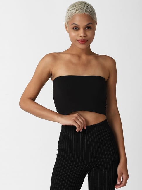 Forever 21 Black Regular Fit Tube Top Price in India