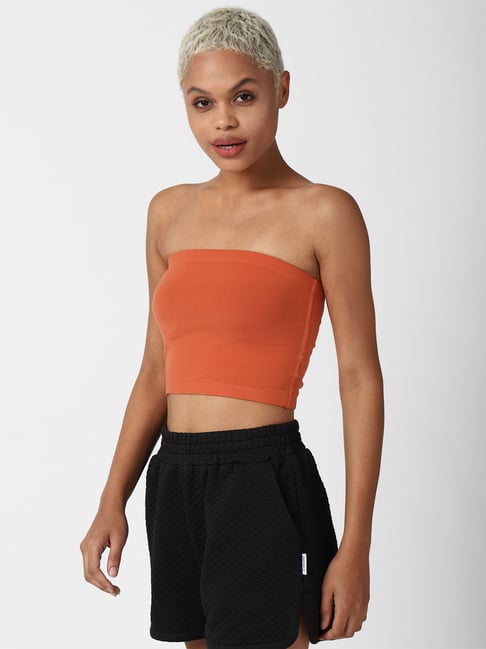 Buy Forever 21 Rust Regular Fit Tube Top for Women Online @ Tata CLiQ