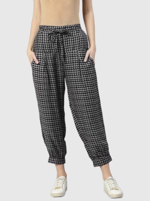 Buy Houndstooth Trousers Vintage Trousers Women's Trousers Large Checkered Trousers  Houndstooth Pants Black Check Trousers Vintage Pants Large L Online in  India - Etsy