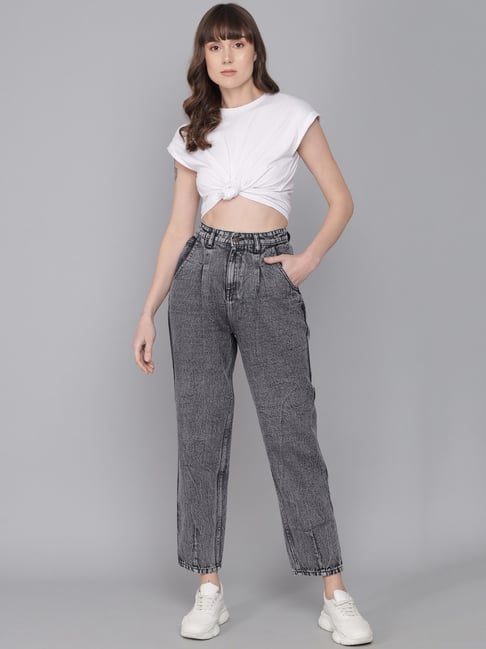 Buy Kotty Grey High Rise Jeans for Women's Online @ Tata CLiQ