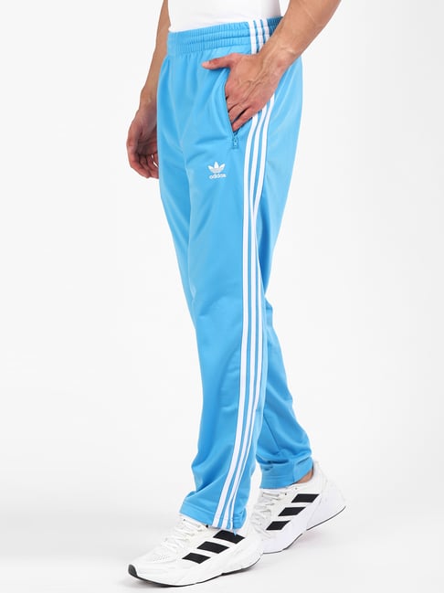 Buy Adidas Originals Sky Blue Regular Fit Trackpants for