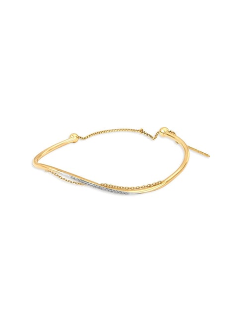 18kt Yellow Gold  Diamond Bangle for the Resilient