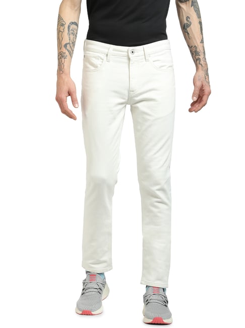 Jack & Jones White Slim Fit Jeans