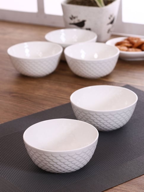 Buy Clay Craft White Ceramic Soup Bowls Set of at Best Price