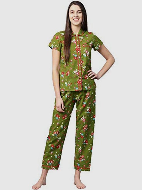 Shirt and discount pyjama set womens