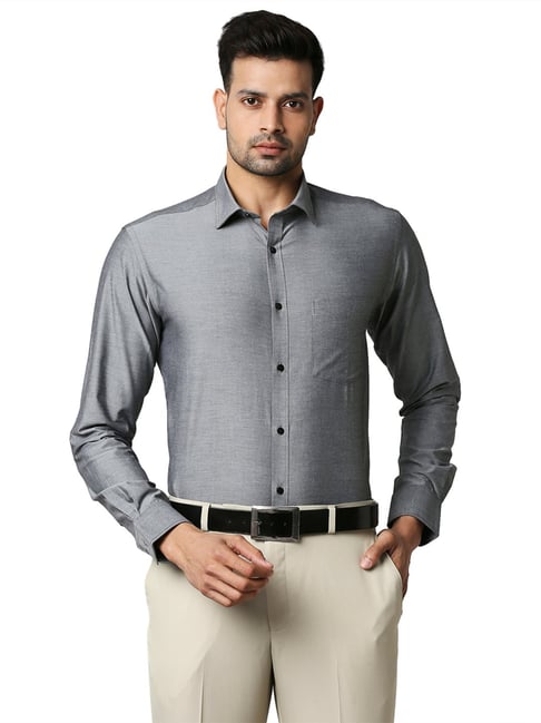 Park Avenue Black Slim Fit Shirt