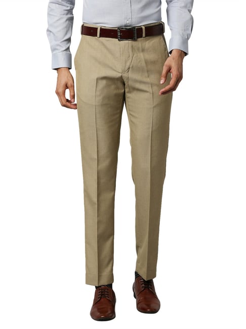 Buy Slim Fit Flat-Front Trousers Online at Best Prices in India - JioMart.