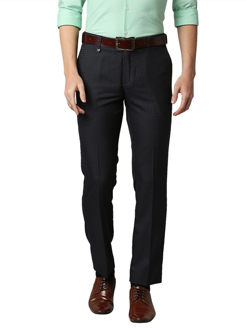 Buy Park Avenue Dark Blue Trouser Size 32PMTA06815B7 at Amazonin