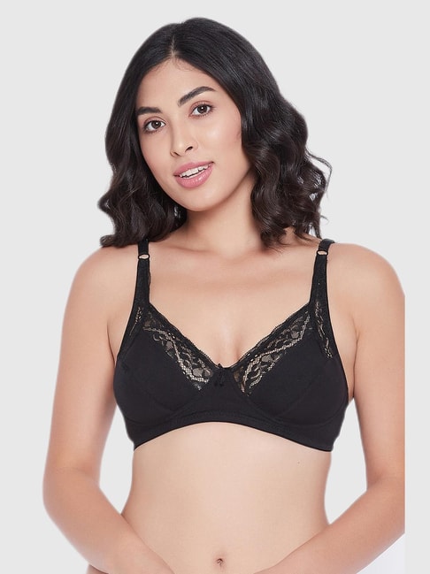 Buy Clovia Padded Underwired Full Cup Multiway Bra In Black - Lace
