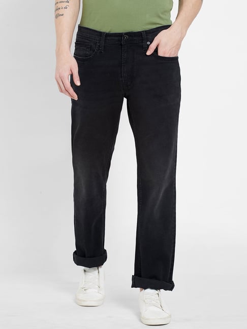 Pepe Jeans Black Solid Mid Rise Jeans