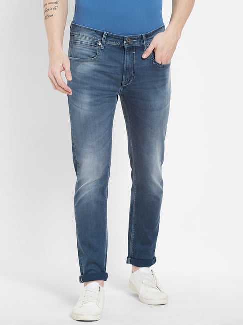 Pepe Jeans Blue Mid Rise Solid Jeans