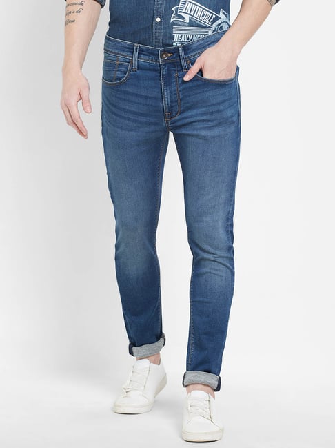 Pepe Jeans Blue Lightly Washed Mid Rise Jeans