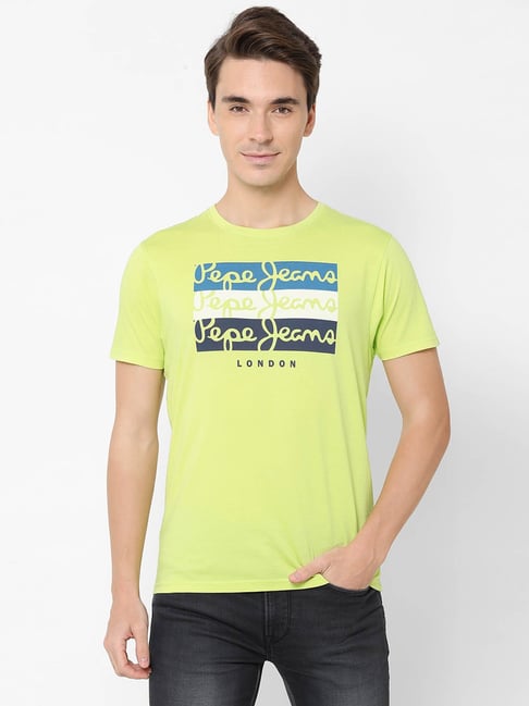 Pepe Jeans Green Round Neck Short Sleeves T-Shirt