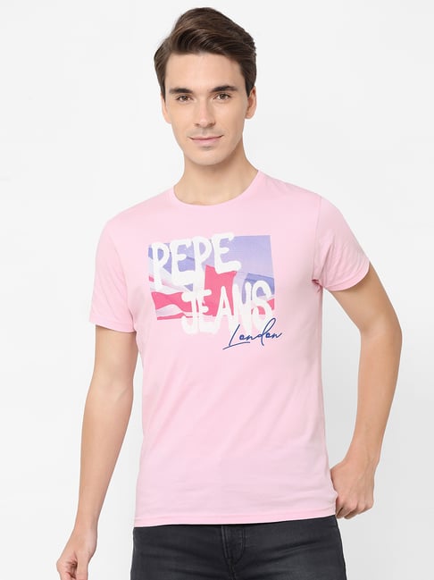 Pepe Jeans Pink Round Neck Short Sleeves T-Shirt