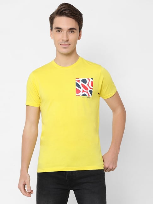 Pepe Jeans Yellow Short Sleeves Round Neck T-Shirt