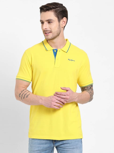 Pepe Jeans Yellow Short Sleeves Polo T-Shirt