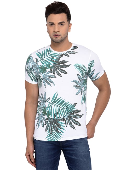 Pepe Jeans White Round Neck Printed Regular Fit T-Shirt