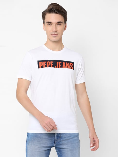 Pepe Jeans White Round Neck T-Shirt