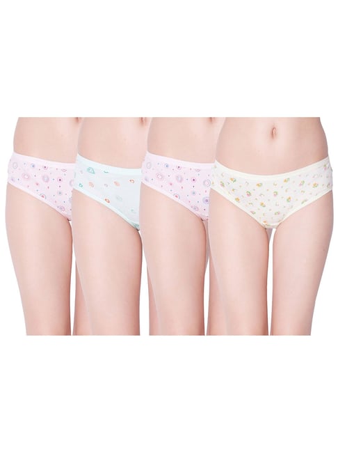 Dollar Missy Multicolor Printed Hipster Panty (Pack  of 4) Price in India