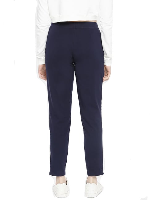 Elegant Fitted navy trousers
